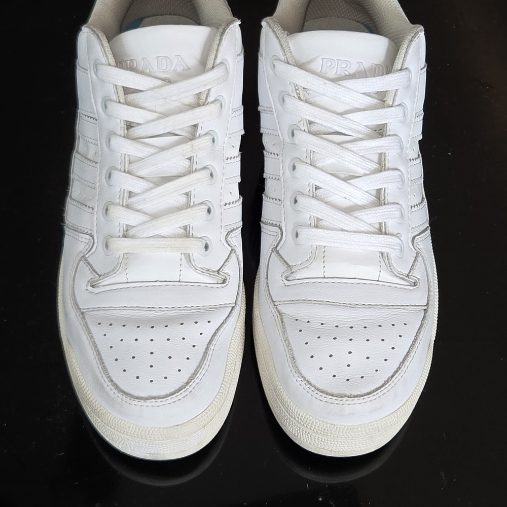 Prada X Adidas Men's White Leather Sneakers US 8.5